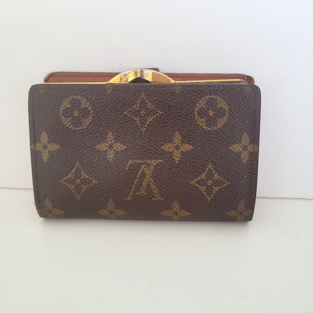 Louis Vuitton Monogram Viennois Kiss Lock Wallet Brown Canvas MI0926 France - Picture 2 of 11